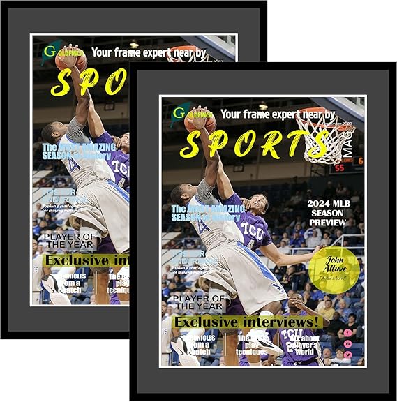 Amazon.com - Goldfinch 2 Packs Sports Magazine Frames Displays ...