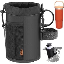 Bike Water Bottle Holder, 32-40oz Bike Cup Holder with Removable Non-Slip Straps Multiple Installation Methods Insulated Bike Bottle Holder for Mountain Bike, Road Bike, eBike, Scooter