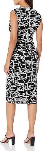 Miniatura 2 de Nine West Vestido Cheyenne de malla sin mangas con cuello redondo para mujer