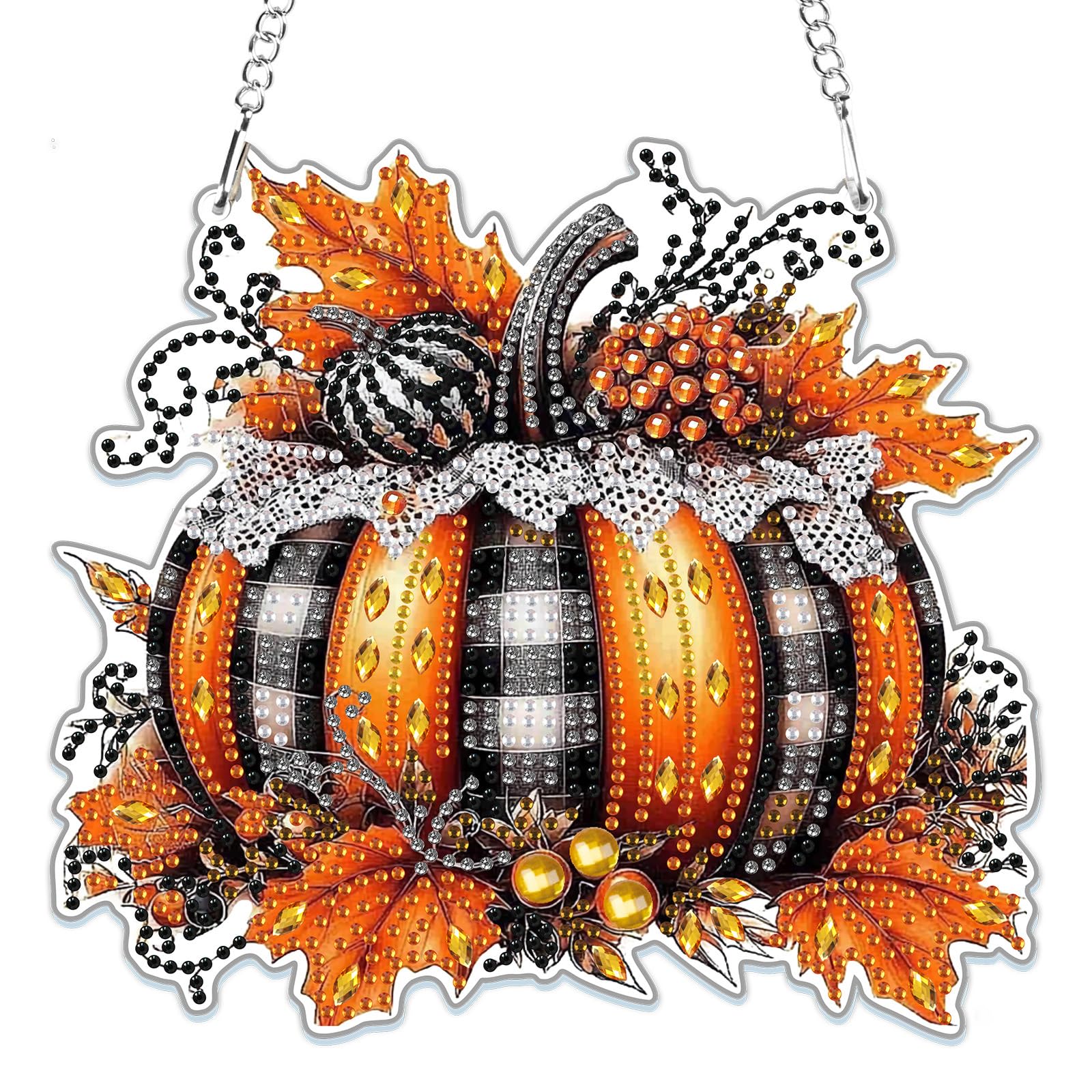 MOGTAA Autumn Diamond Art Hanging Ornaments with Chain
