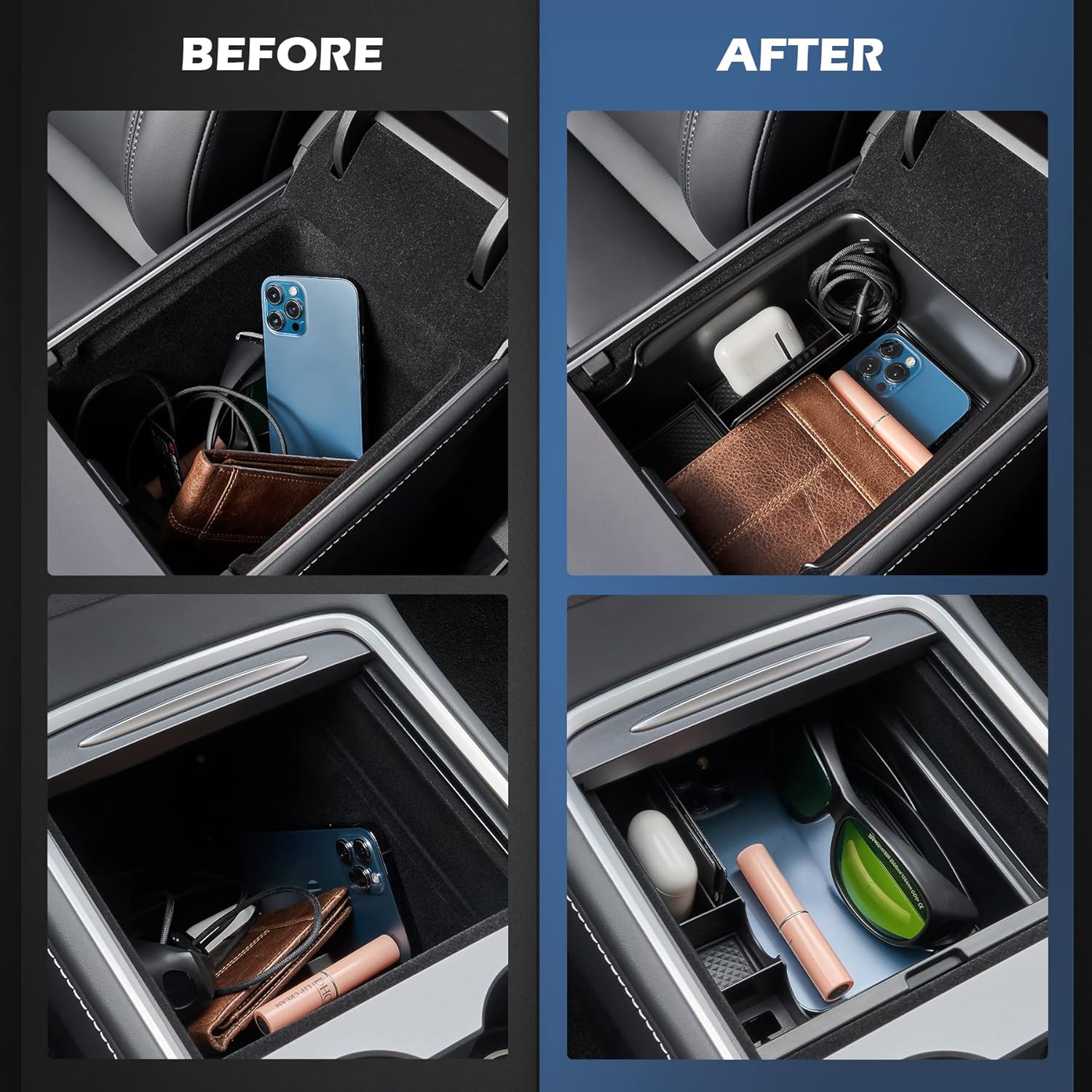 Buy EVHOOD 2PC Center Console Organizer Compatible with 2023 2022 2021