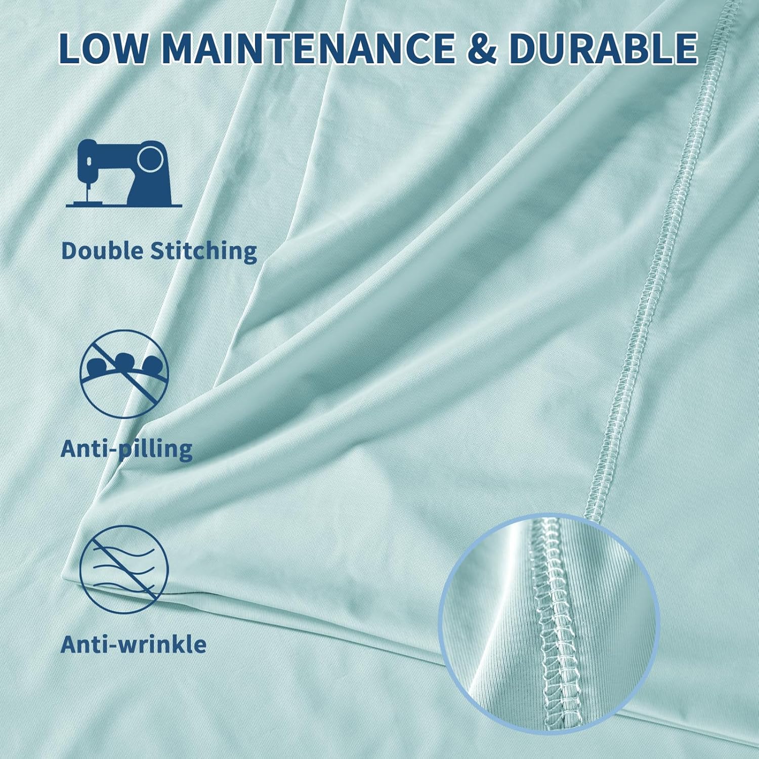 Premium Cooling Pillowcases King Size Set of 2 for Hot Sleeper & Night Sweats Beauty Sleep Reduces Wrinkles & Frizz Softer Than Silk Pillow Cover Oeko-TEX Certified Mint Green Breathable