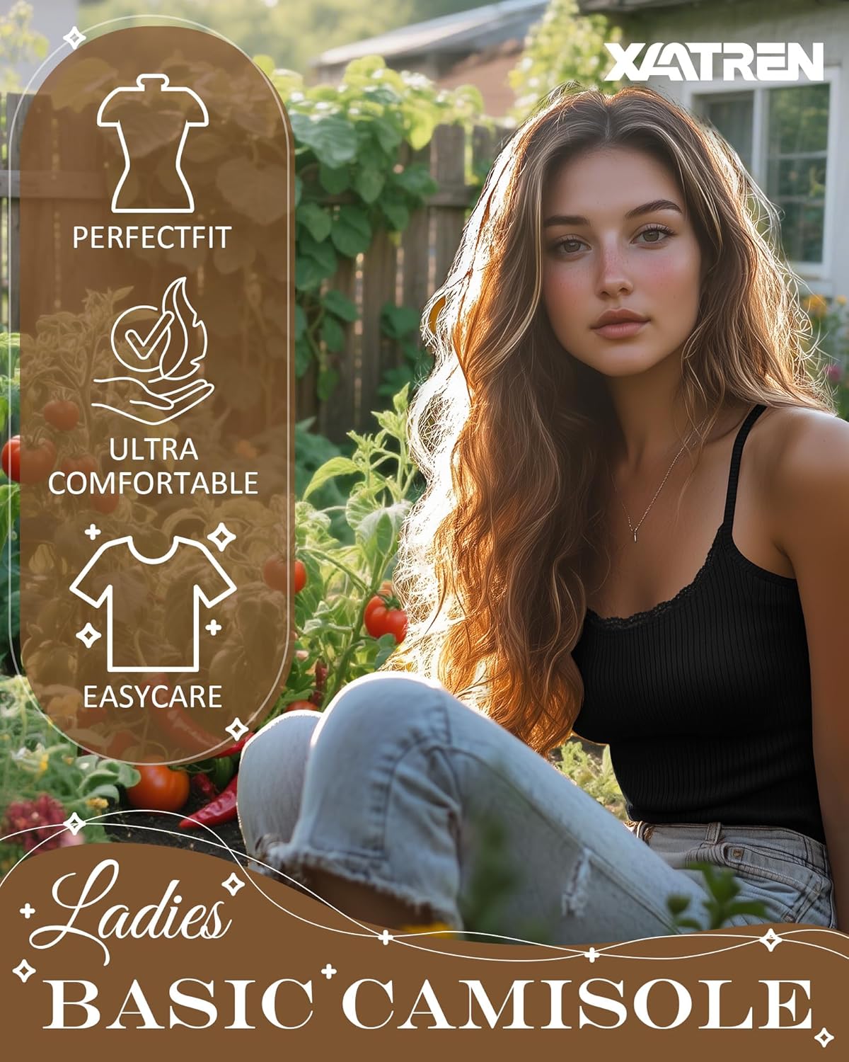 3 Pack Lace Camisole Tank Tops for Women Ribbed Lace Trim Tank Top U Neck Undershirts Adjustable Spaghetti Strap Cami - Image 3