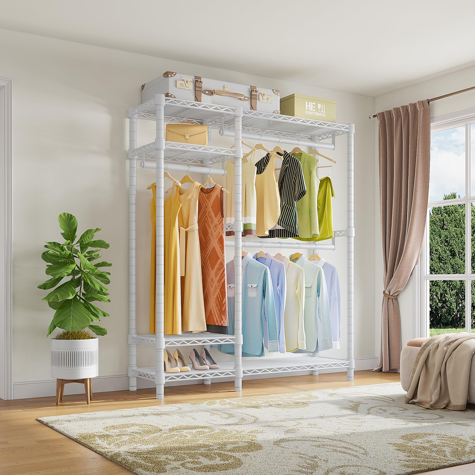 Amazon.com: VIPEK V2 Heavy Duty Clothes Rack 4 Tiers Wire Shelving