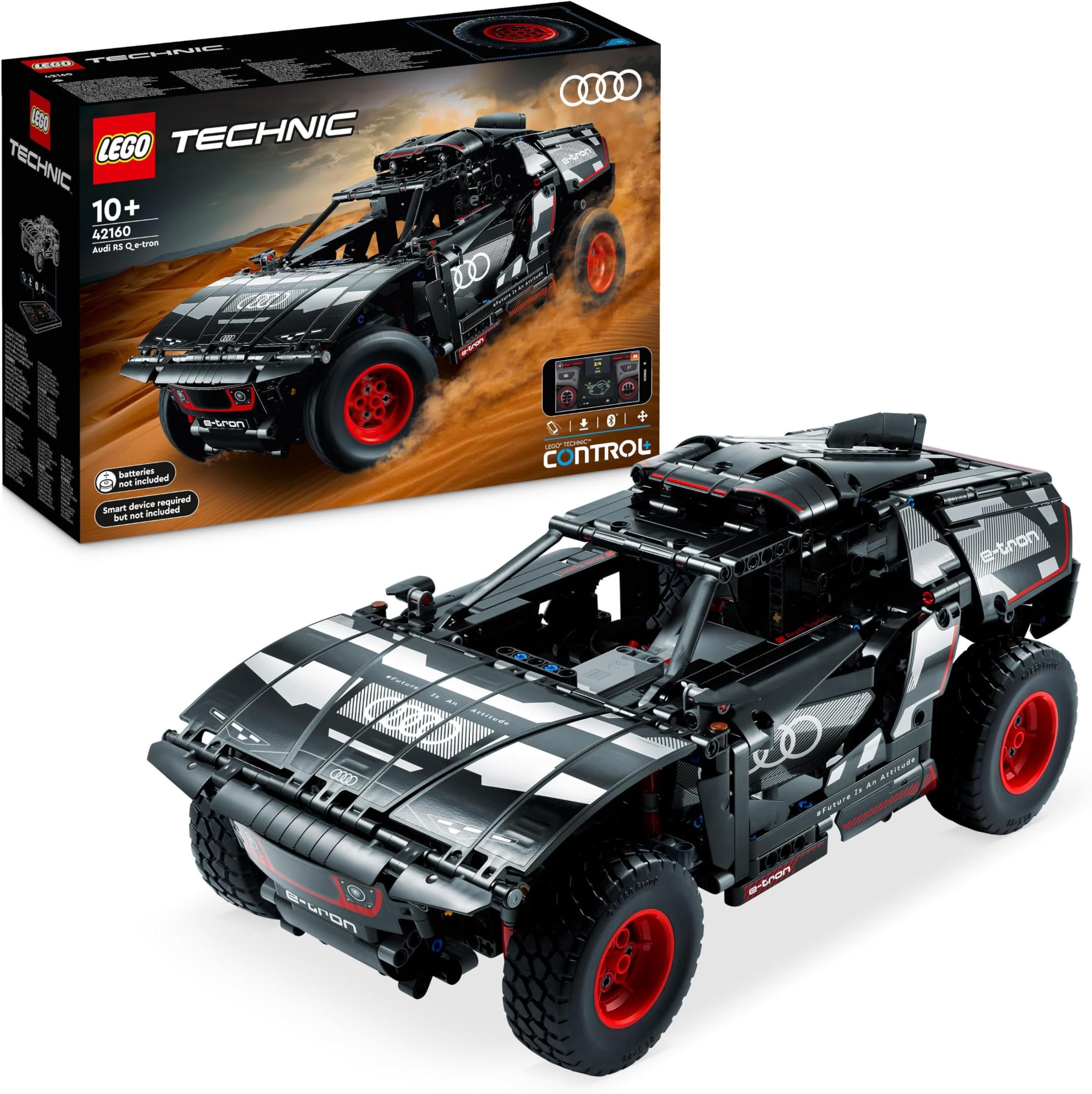 LEGO Technic Audi RS Q e-tron Remote Control Rally Car Toy, Dakar Rally Off-Road Car Model Set, App-Controlled RC with CONTROL+, Gift Idea for Boys, Girls and Fans Aged 10 Plus to Build 42160