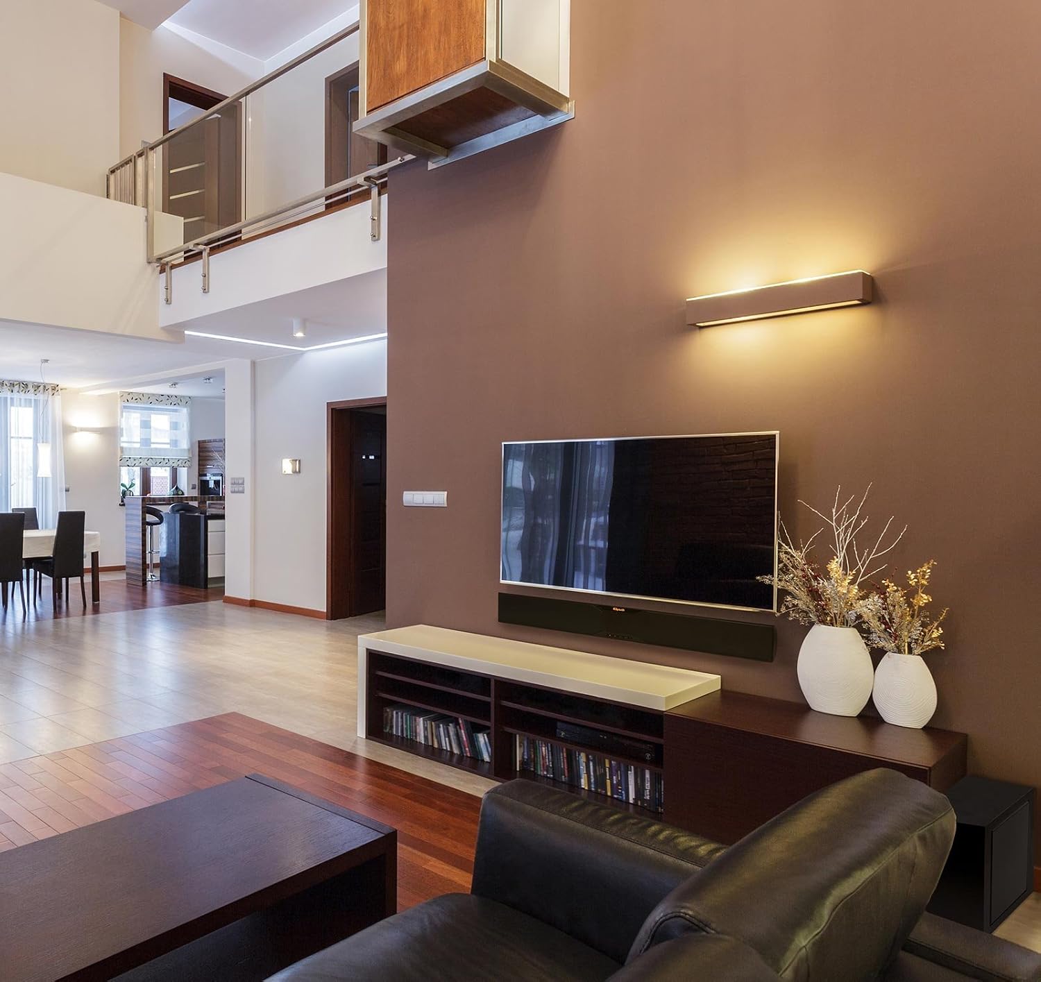 Klipsch R-10B Soundbar in a living room setting