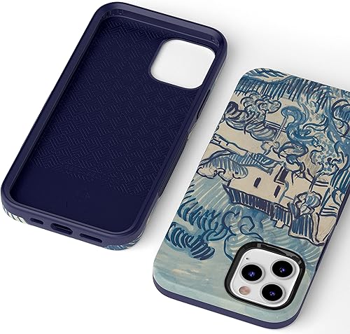 Miniatura 5 de Casely Funda para iPhone 11 Pro Max  Funda para teléfono con diseño de paisaje de Van Gogh con casas