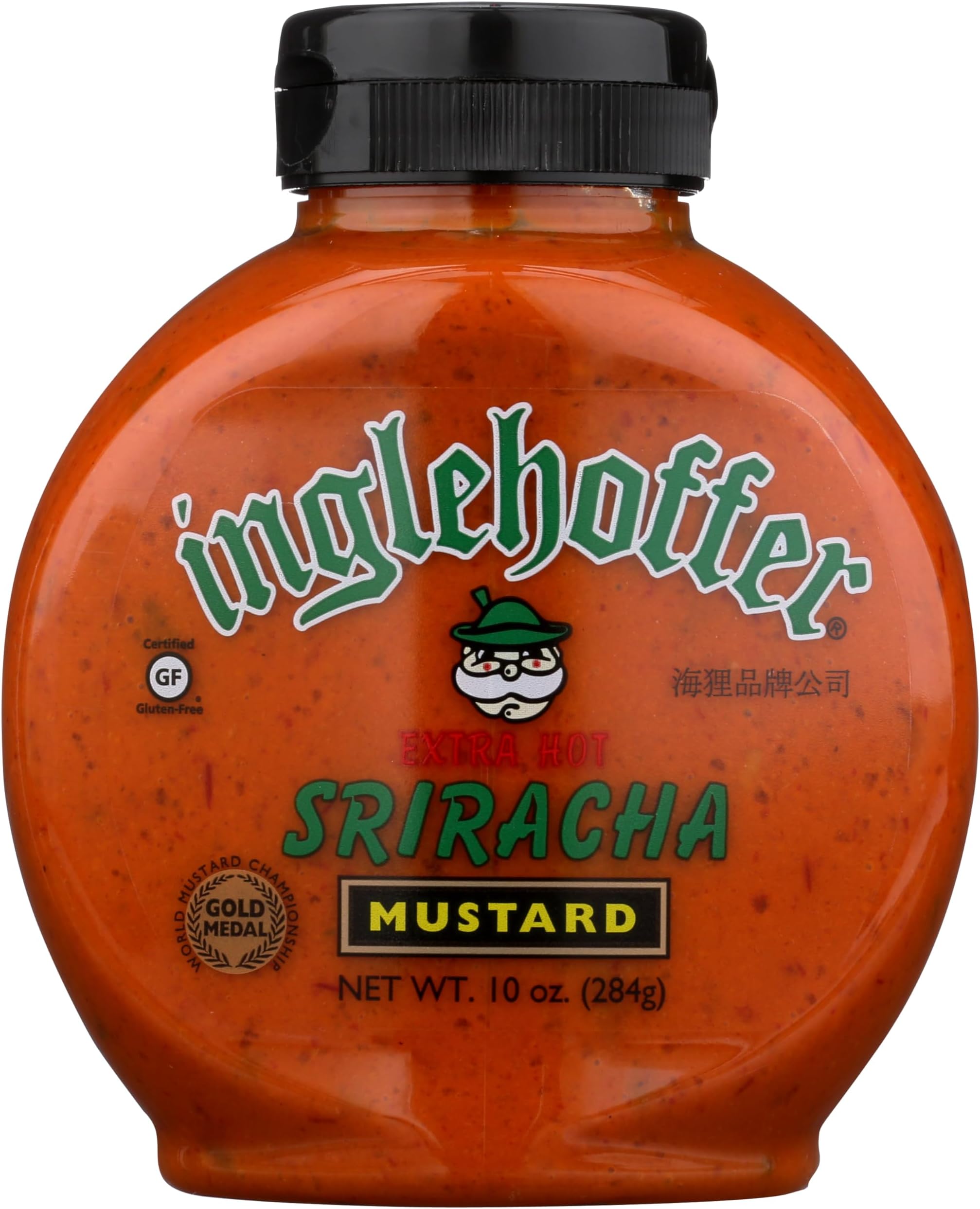 Inglehoffer Extra Hot Sriracha Mustard, 10.25 Ounce Squeeze Bottle