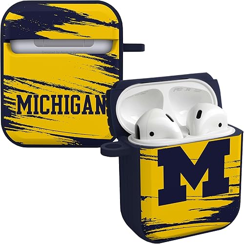 Miniatura 9 de Affinity Bands Michigan Wolverines Champion Series HDX - Funda compatible con Apple AirPods Generaciones 1 y 2 Azul,Camo,Clásico,Michigan