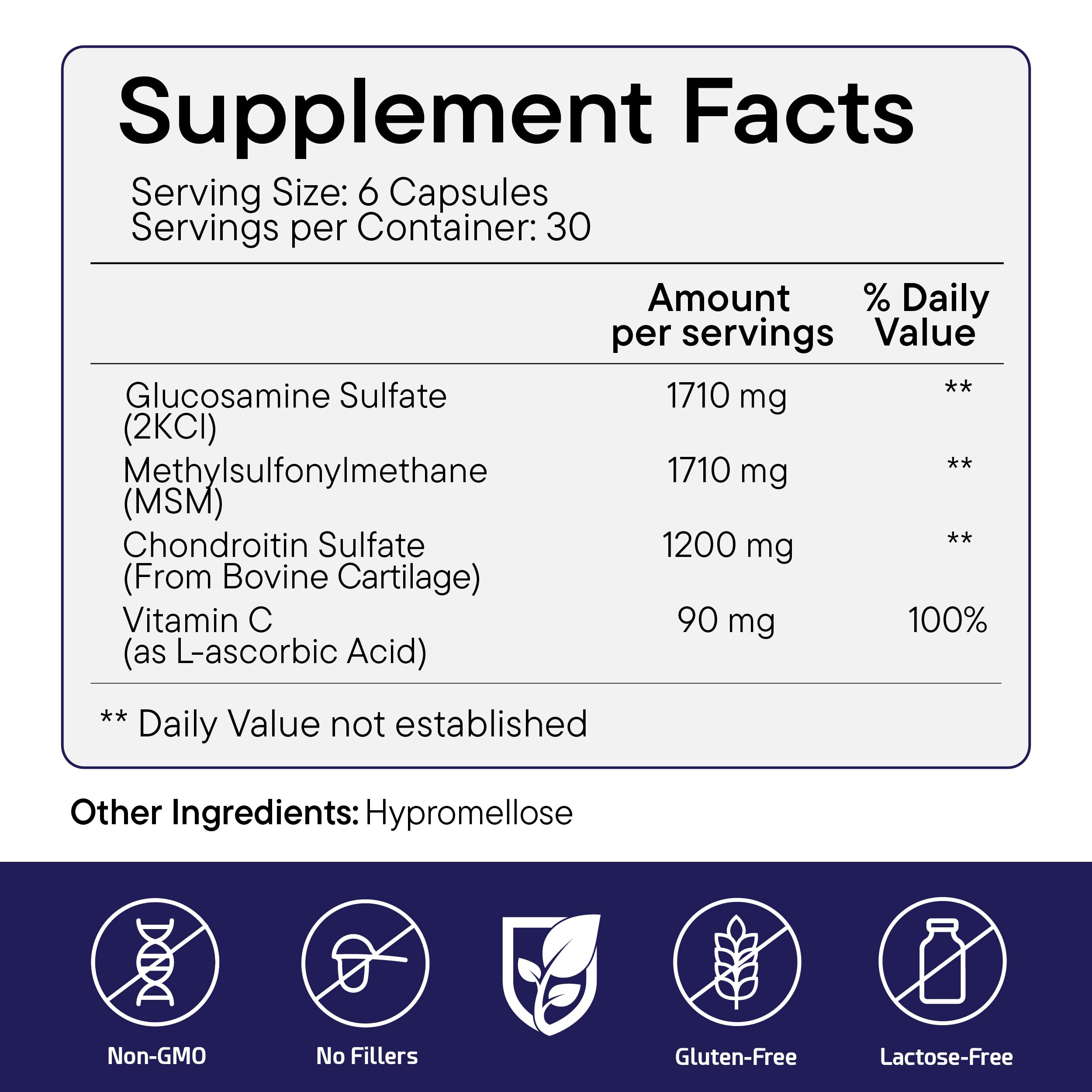 FürstenMED® Glucosamine 1710mg + Chondroitin 1200mg + MSM 1710mg + Vitamin C, High-dose Supplement 4-in-1 Complex 180 Capsules for Joint Health, Flexibility & Mobility Support — Amazon image 2