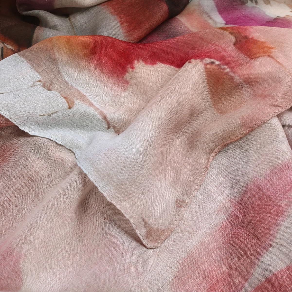 Watercolour Floral Printed Hijab Scarf for Women Cotton Muslim Jersey Hijab Head Wrap Scarves Long Scarf Shawls