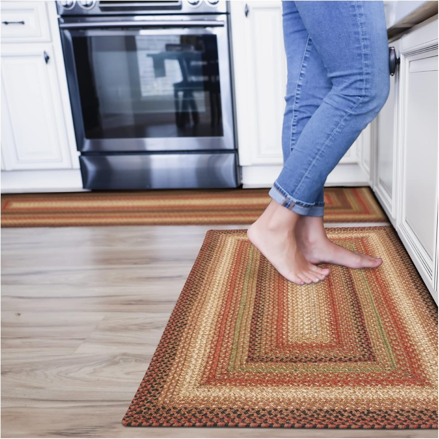Gingerbread Jute Braided Rug, 22 x 72 Hall Runner