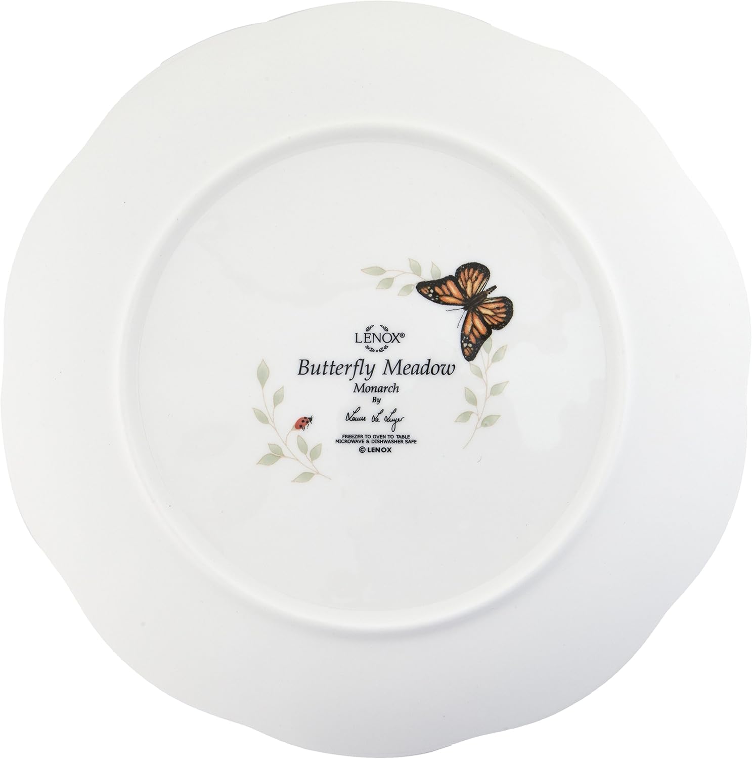Lenox Piatto Burro Floral Patina – Porcellana Con Accenti Platino, Lavaggio A Mano