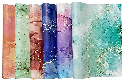 AccuPrints Gift Wrapping Paper Sheet - Gift Paper - Gift Wrap Roll - Gift Papers Sheets - Gift Cover Rapping Paper -Premium Design Paper sheet for Gift Packing, Mix, Pack of 12, Multicolor