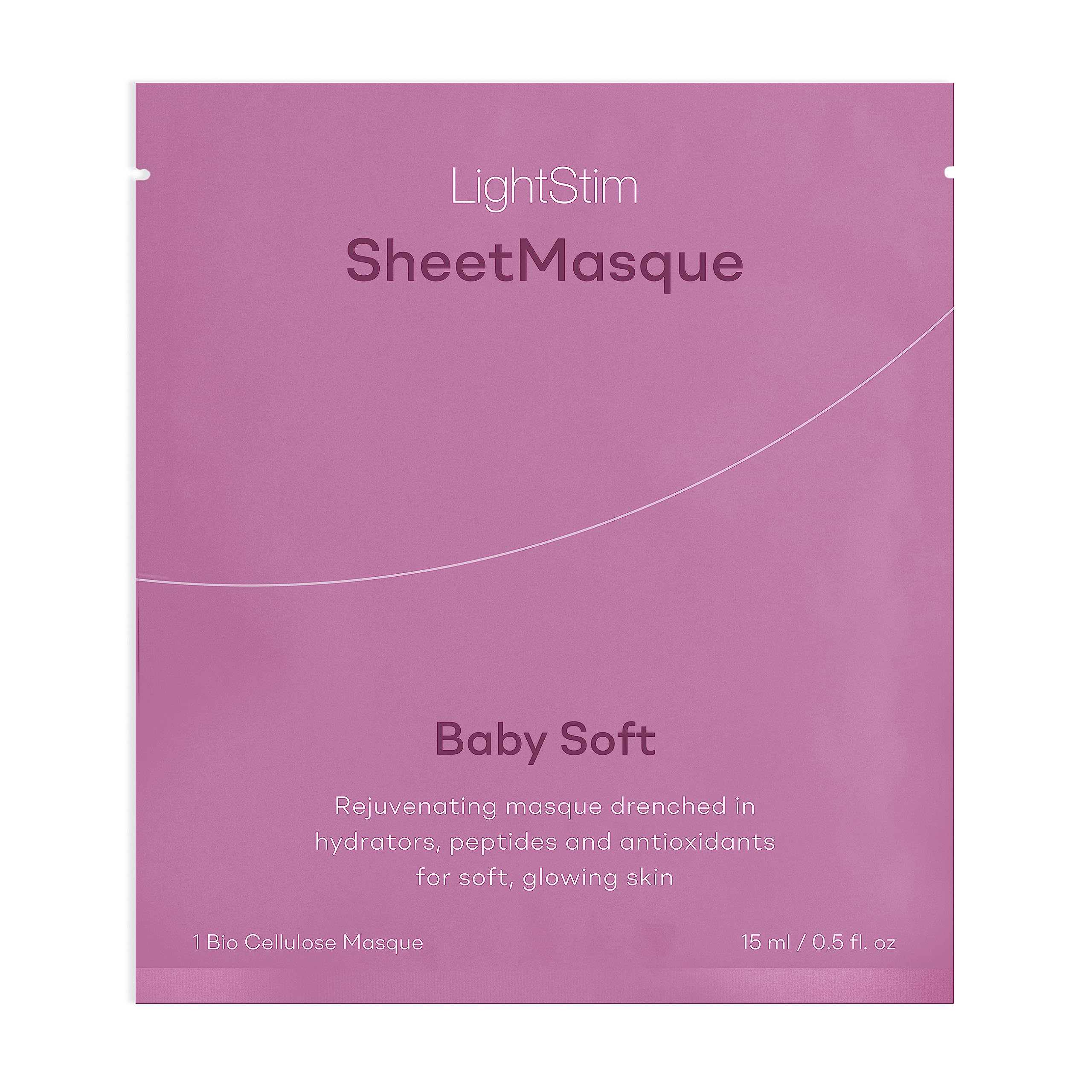 LightStim SheetMasque Rejuvenating, Breathable, Bio Cellulose Mask Drenched in Hydrators, Peptides, and Antioxidants to Soften Lines and Reduce Redness for Glowing, Healthy-Looking Skin