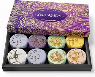 SWCANDY Shower Steamers Aromatherapy 8-Pack: Natural Essential Oils, Valentine's Day Gifts for Women, Men, Teens Relaxation Spa