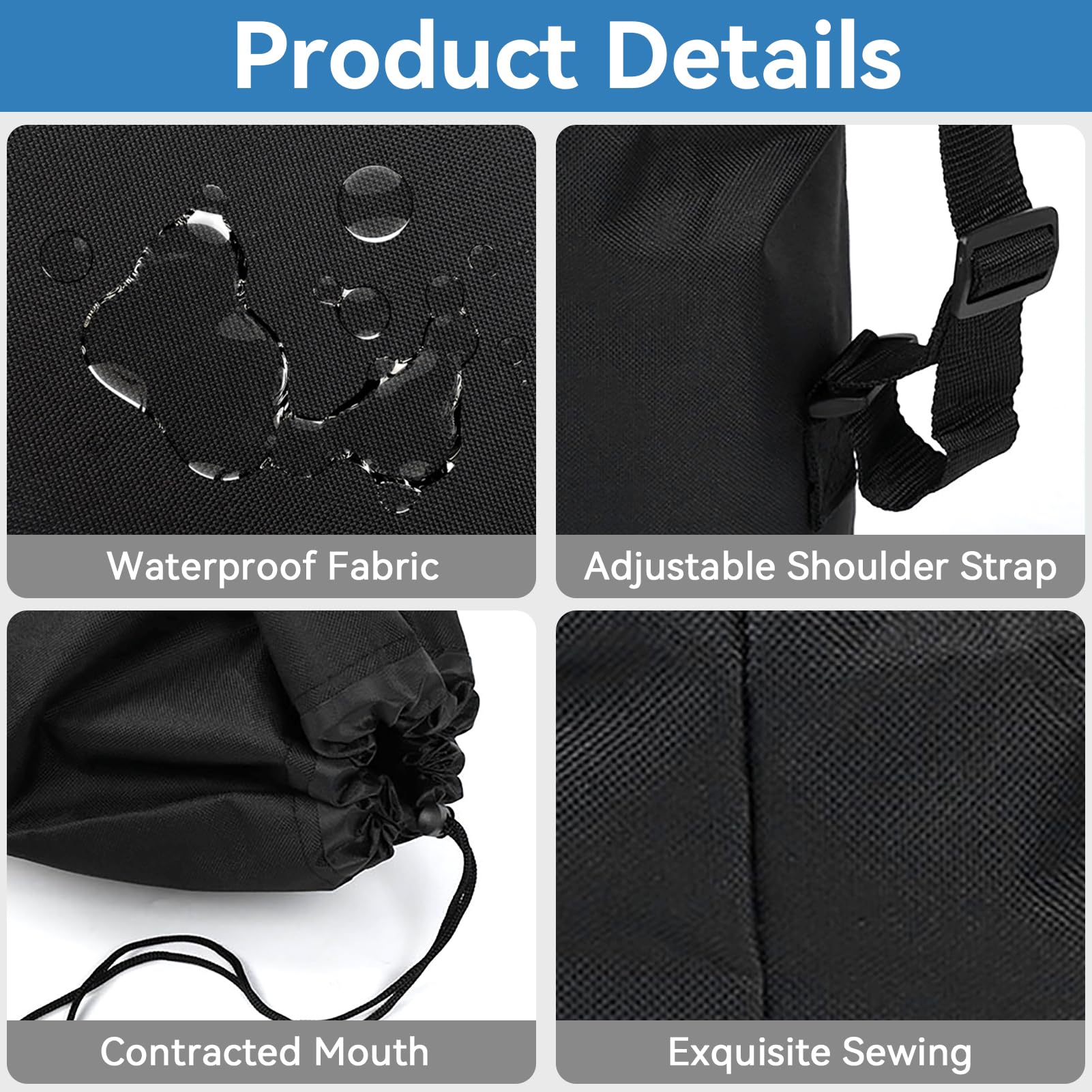 Cyrank Sac à Longboard et Skateboard - Housse De Protection pour Planche à Roulettes et Scooter Électrique Plié en Oxford - 120 X 30 X 15 Cm