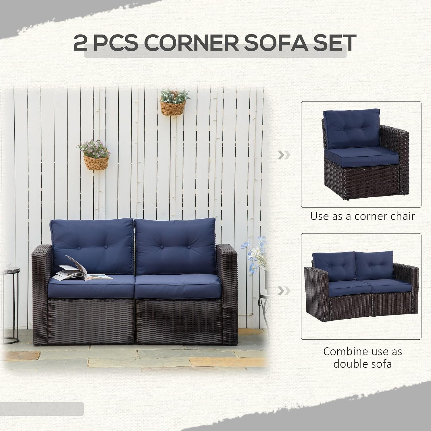 2-Piece Corner Sofa Set -