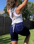 VOOVEEYA 5"/8" Workout Biker Shorts for Women High Waist - Tummy Control Gym Shorts with Pockets Butt Lifting Yoga Shorts