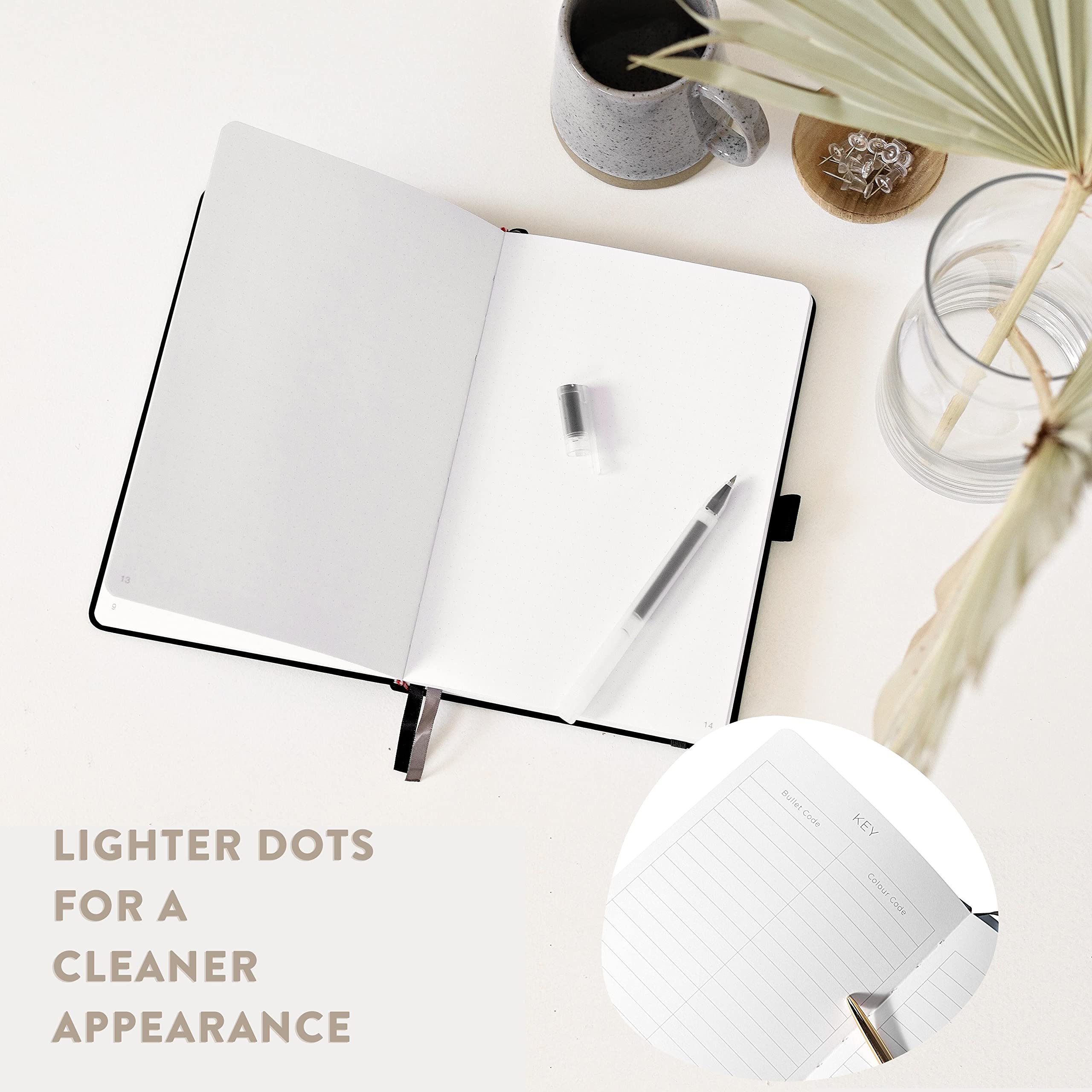 Scribble & Dot Bullet Journal/Quaderno Punteggiato - Starlight - Carta A5 ultra spessa 160 g/m² - Taccuino rilegato a mano - Diario a punti perfetto per artisti e creativi