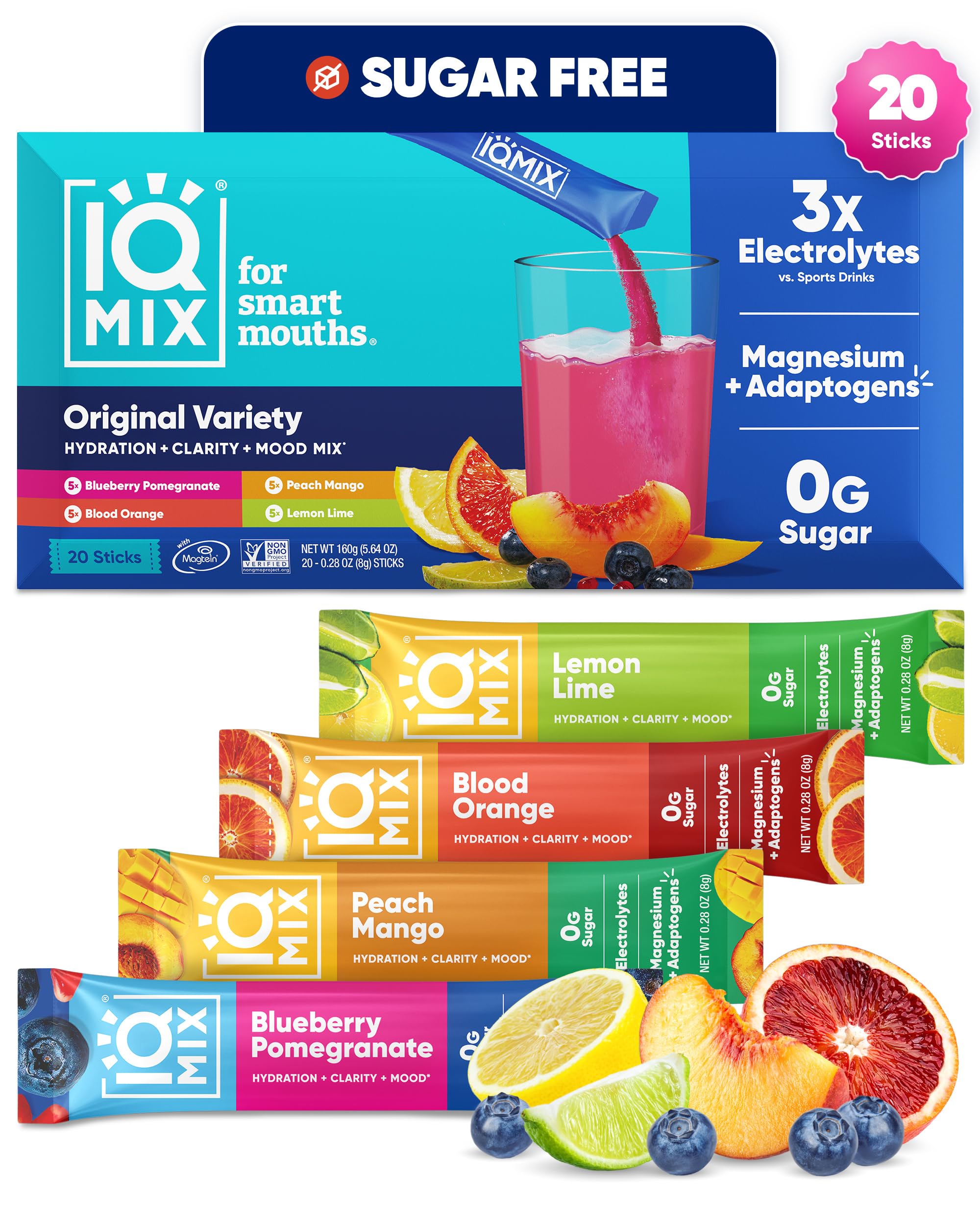 IQMIX Sugar Free Electrolytes Powder Packets, Blood Orange 20ct — Amazon image 23