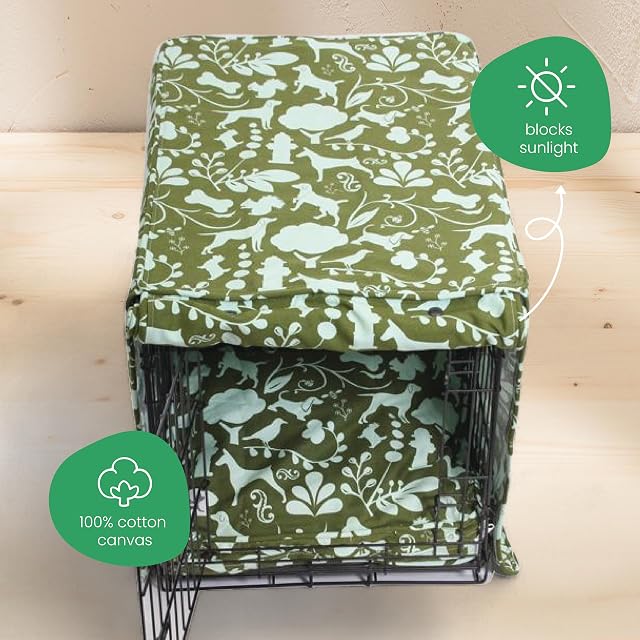 Foto 4 de 6 de Molly Mutt - Funda para Jaula de Perro de 76 cm, la Funda Mediana Mide 76 x 53 x 61 cm, Dos Puertas…