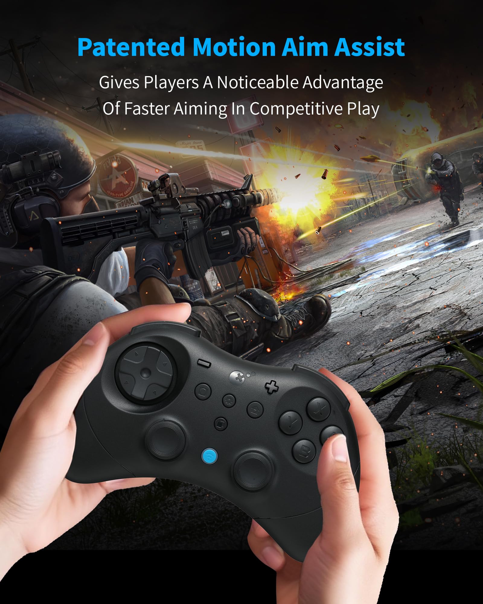 GuliKit Elves 2 Pro Wireless Controller für Switch/Switch 2/PC/Android/iOS, Bluetooth Controller mit Hall Effekt Joystick, 1000Hz Abtastrate, Magnetischem Vibrator, Super Haptik, Rotary Rumble,Schwarz | Für Switch/Switch 2, PC, Android & iOS, 1000Hz Polli