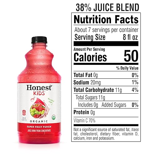 Miniatura 2 de Honest Kids Super Fruit Punch, 59 onzas (paquete de 8) (el embalaje puede variar)