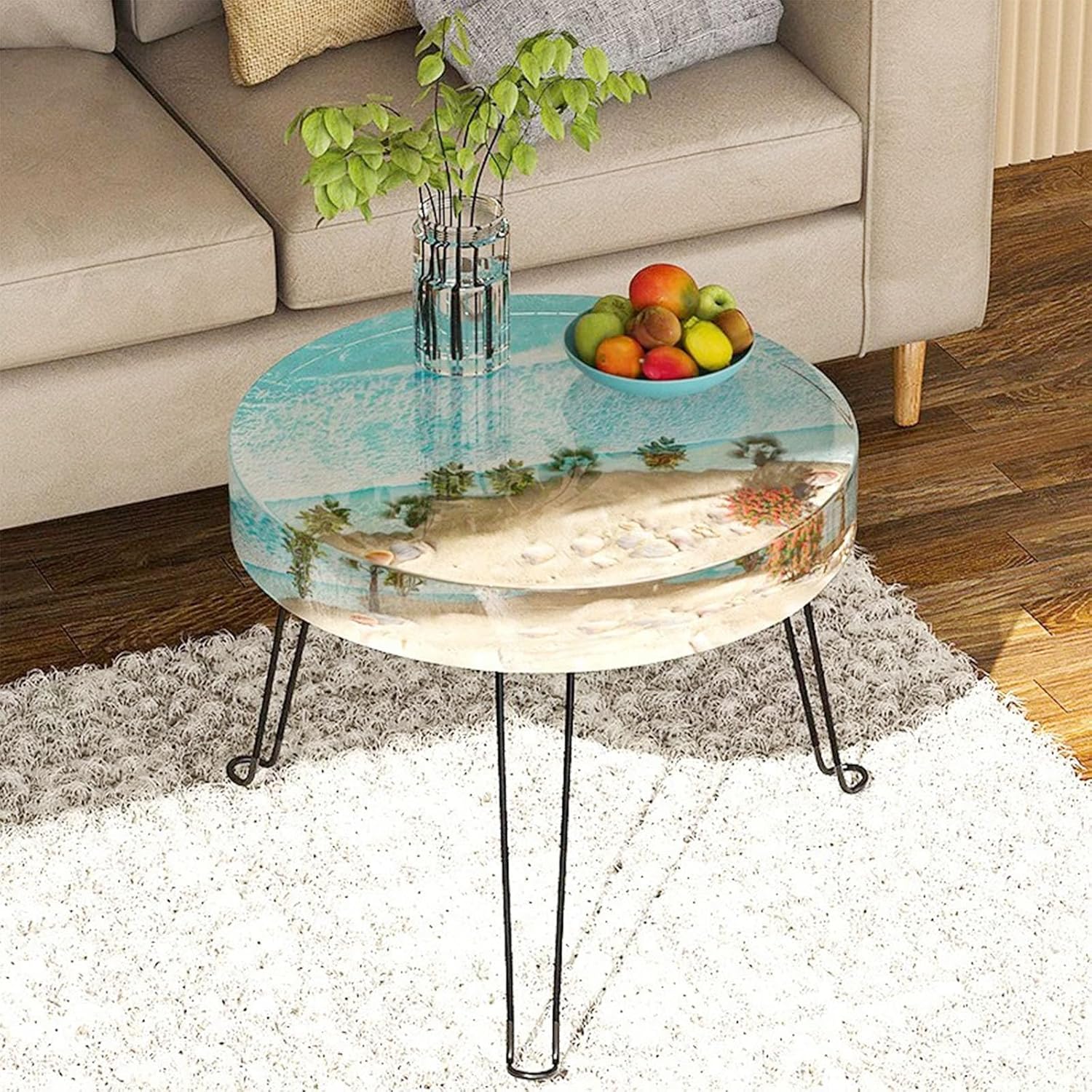 13 Inch Round Epoxy Table Resin Molds, Large Round Silicone Molds with 3 PCS Hairpin Legs for Riverside Table, Coffee Table, Resin Artwork, Home Decoration