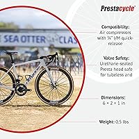 Vista 5 de Prestacycle Prestaflator Mini Pro, cabezal de inflado de neumáticos de bicicleta, válvula de bomba de aire de bicicleta, herramienta Presta