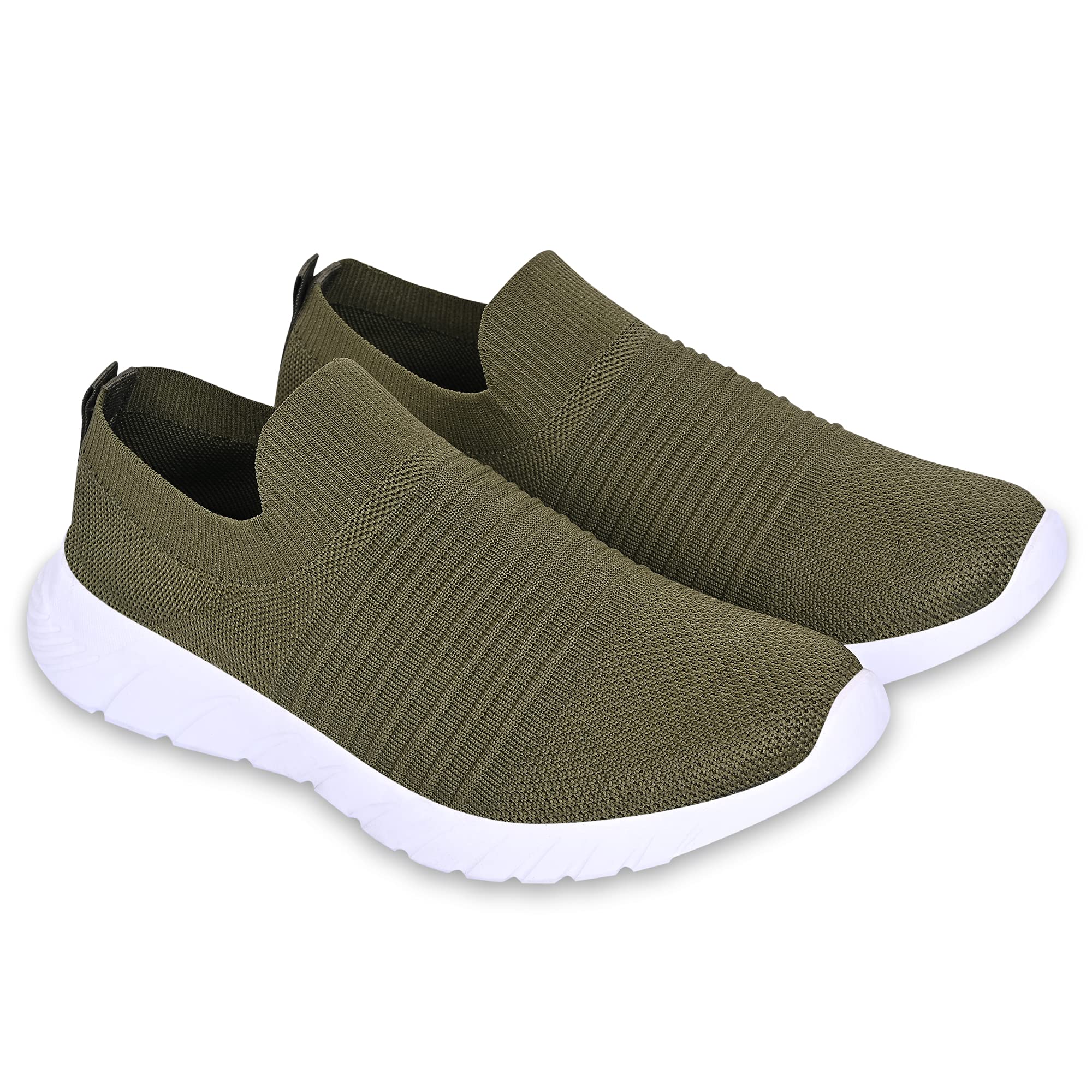 Men's Lightweight Slip-On-Shoes Polyester Material Black Color Footwear (GN-110)