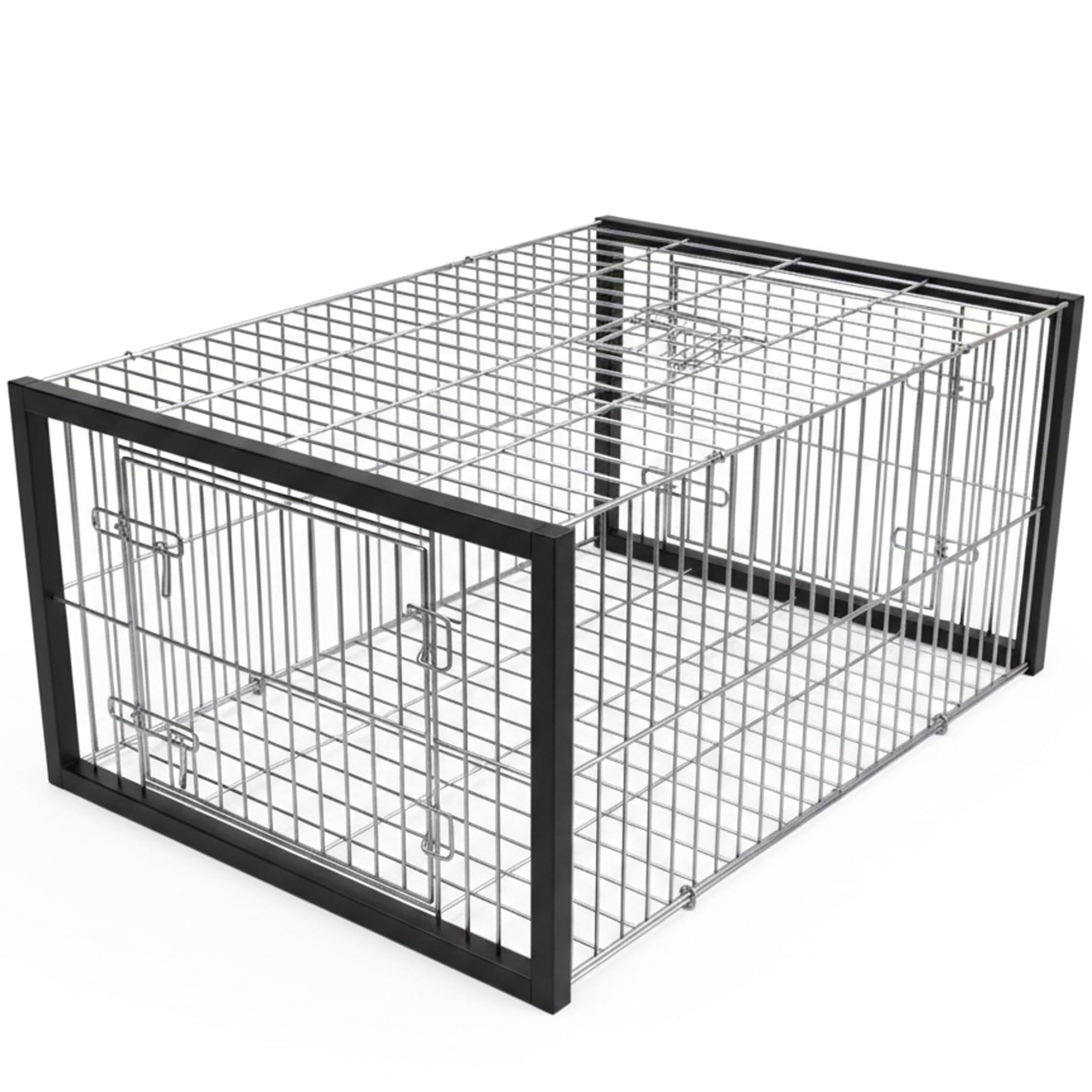 Piège à pigeons à 2 entrées avec cadre anti-rouille de 15.75x11.81x10.24 pouces