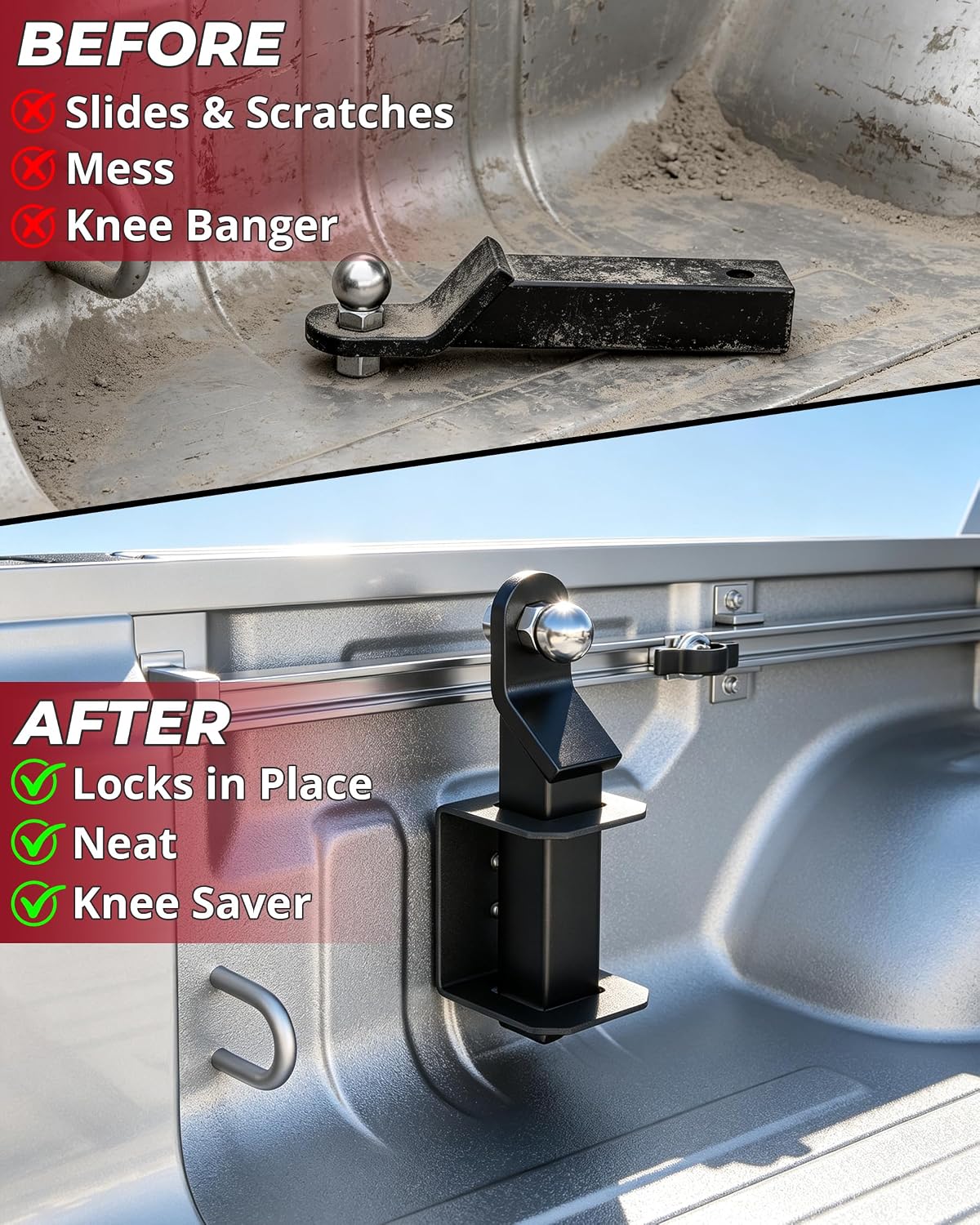 Hitch Holder Bracket 2-Inch for Truck Bed