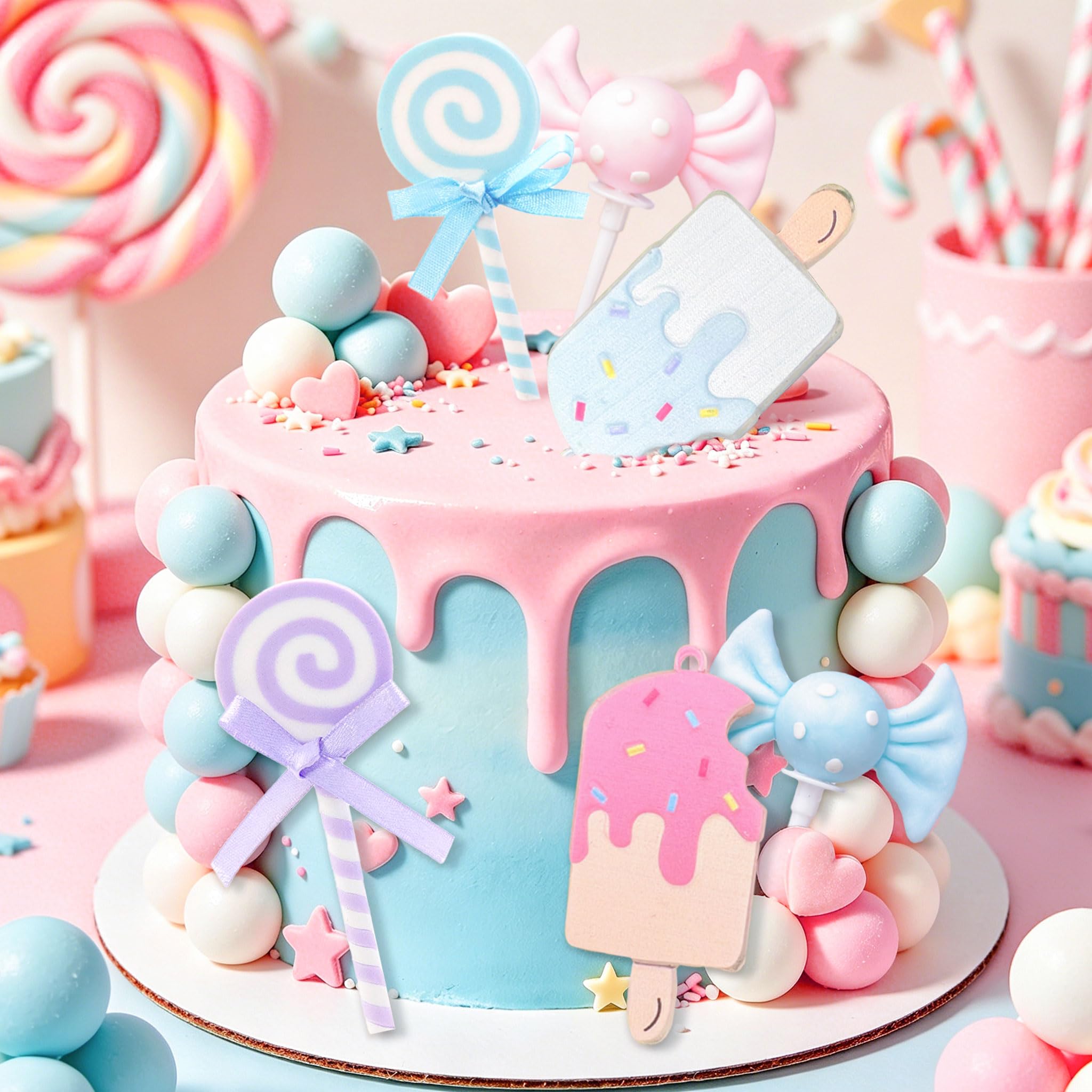 Ice Cream Candy Cake Topper Candyland Cake Decorations