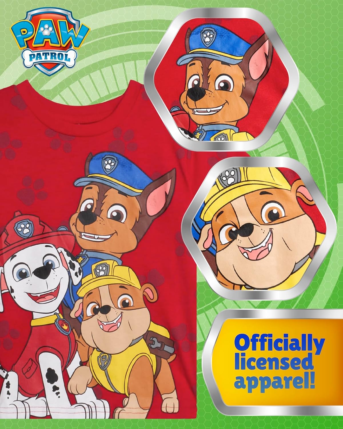 Nickelodeon Toddler Boys Graphic Tees - 2 Pack Paw Patrol Chase Marshall Short Sleeve Graphic T Shirts for Boys (Sizes: 2T-7) - Image 4