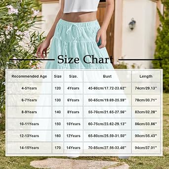 Maxi Skirts for Girls 2025 Summer Long Flowy Elastic High Waist Skirt Summer Casual Flowy A-Line Flared Travel Skirts