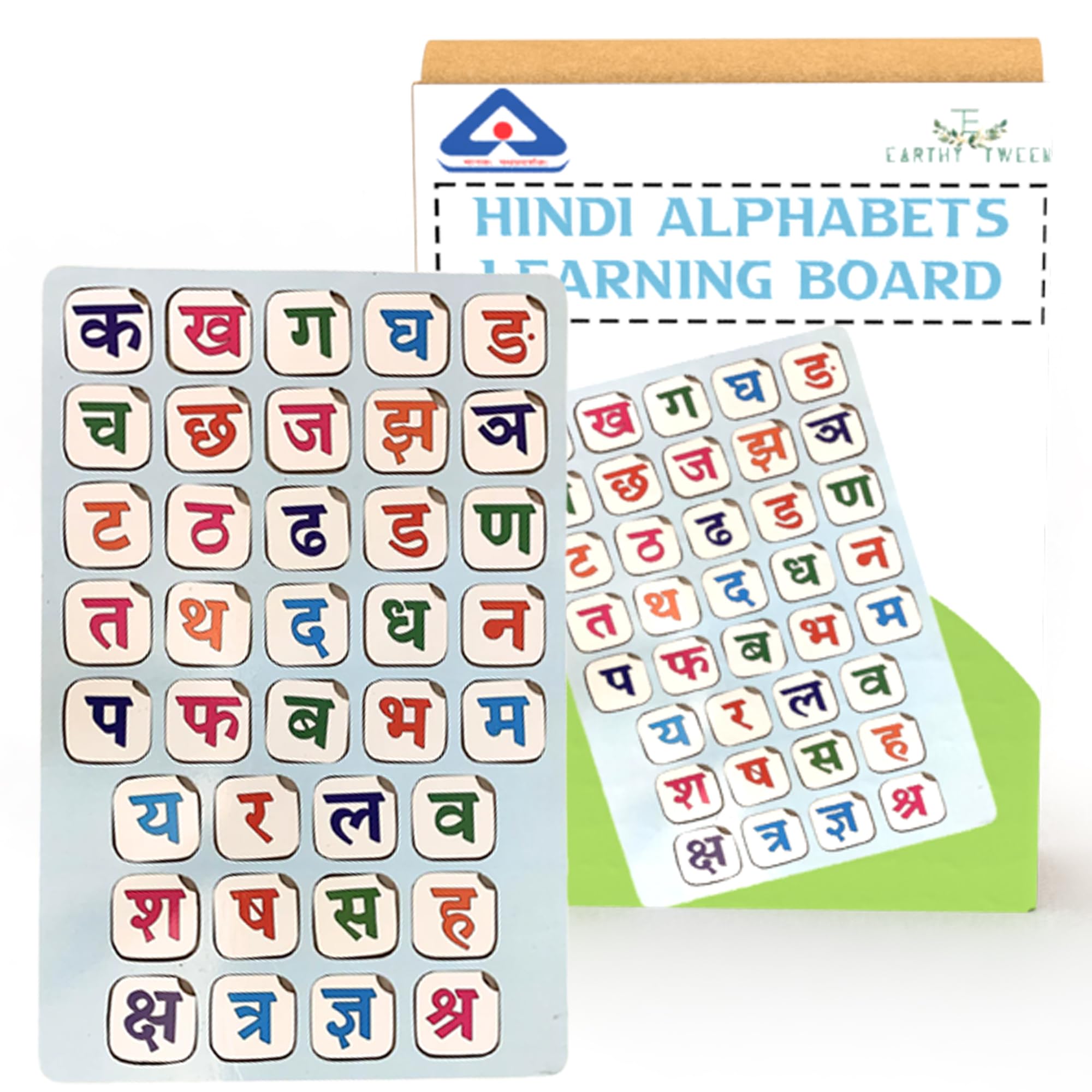 Earthytweens Learning Hindi Wooden Board | Hindi Alphabet Puzzles Montessori Educational Toys| Hindi Blocks for Kids 2+ Years | Non-Toxic Harm-Free Child Safe Multicolor (37 Letters) (B0CN9FXS4T) Amazon Price History, Amazon Price Tracker