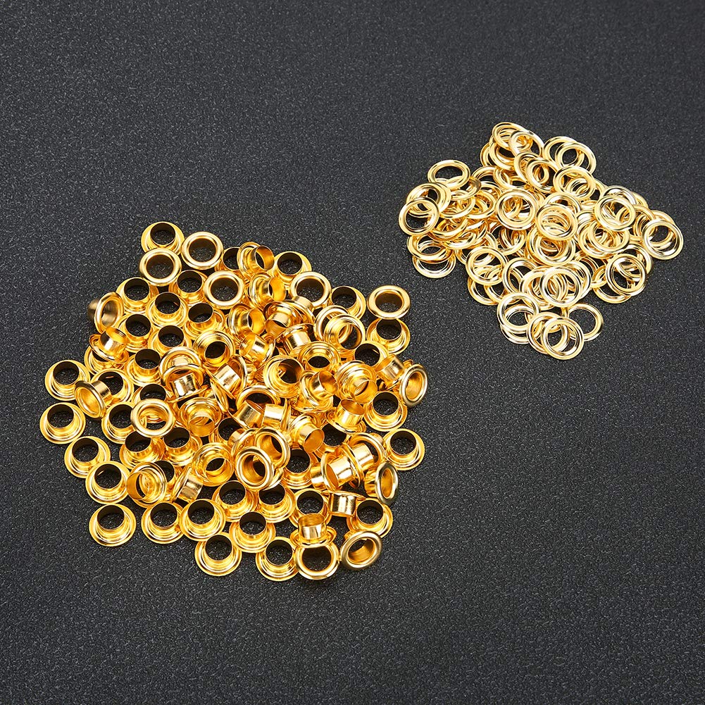 200 Uds 6mm Zapatos Ojal Agujero Hueco Remache DIY Hecho A Mano Latón Dorado Accesorios De Cuero | En Línea