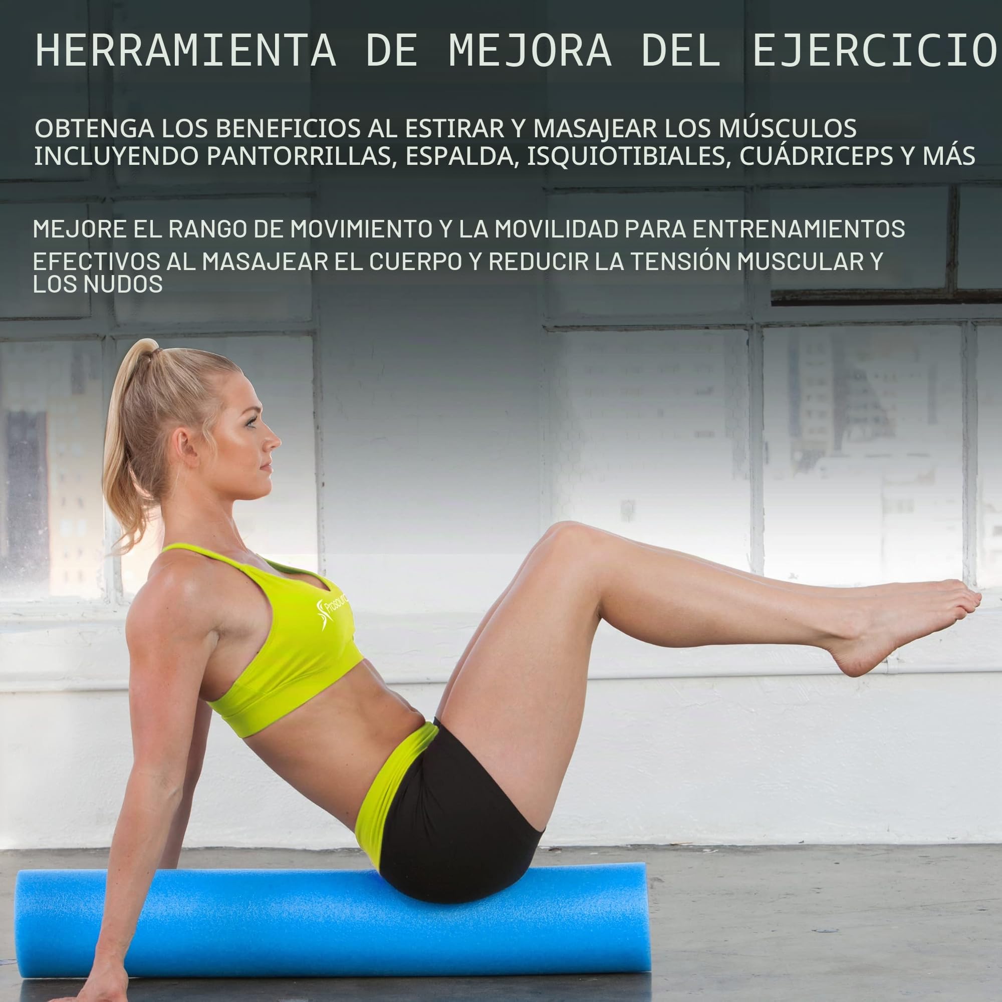 ProsourceFit Flex Foam Rollers & Half-Round Foam Rollers 12” & 36” for Muscle Massage, Physical Therapy, Core & Balance Exercises Stabilization, Pilates