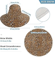 Vista 3 de MNSRUU Wide Brim Hats Skull Sun Hat Packable Sun Visors Floppy Summer Beach Hat for UV Protection