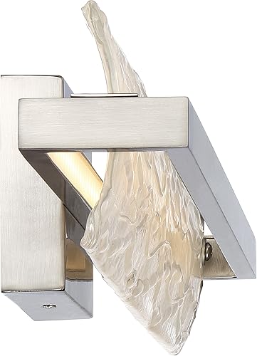 Miniatura 2 de Quoizel PCGL8522BN - Iluminación glacial para baño, 1 luz, LED de 22 vatios, níquel cepillado (5 pulgadas de alto x 22 pulgadas de ancho)