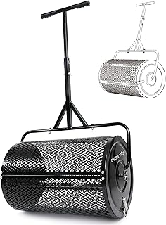 Compost Spreader 24 Inch Peat Moss Spreader with Installation Support Ac...