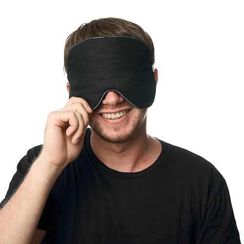 Miniatura 9 de 2-PACK Cotton Eye Sleep Mask Oversized for sleeping  Organic Oeko-TEX Standard  Blackout Eye Shade cover  Adjustable strap Breathable Travel