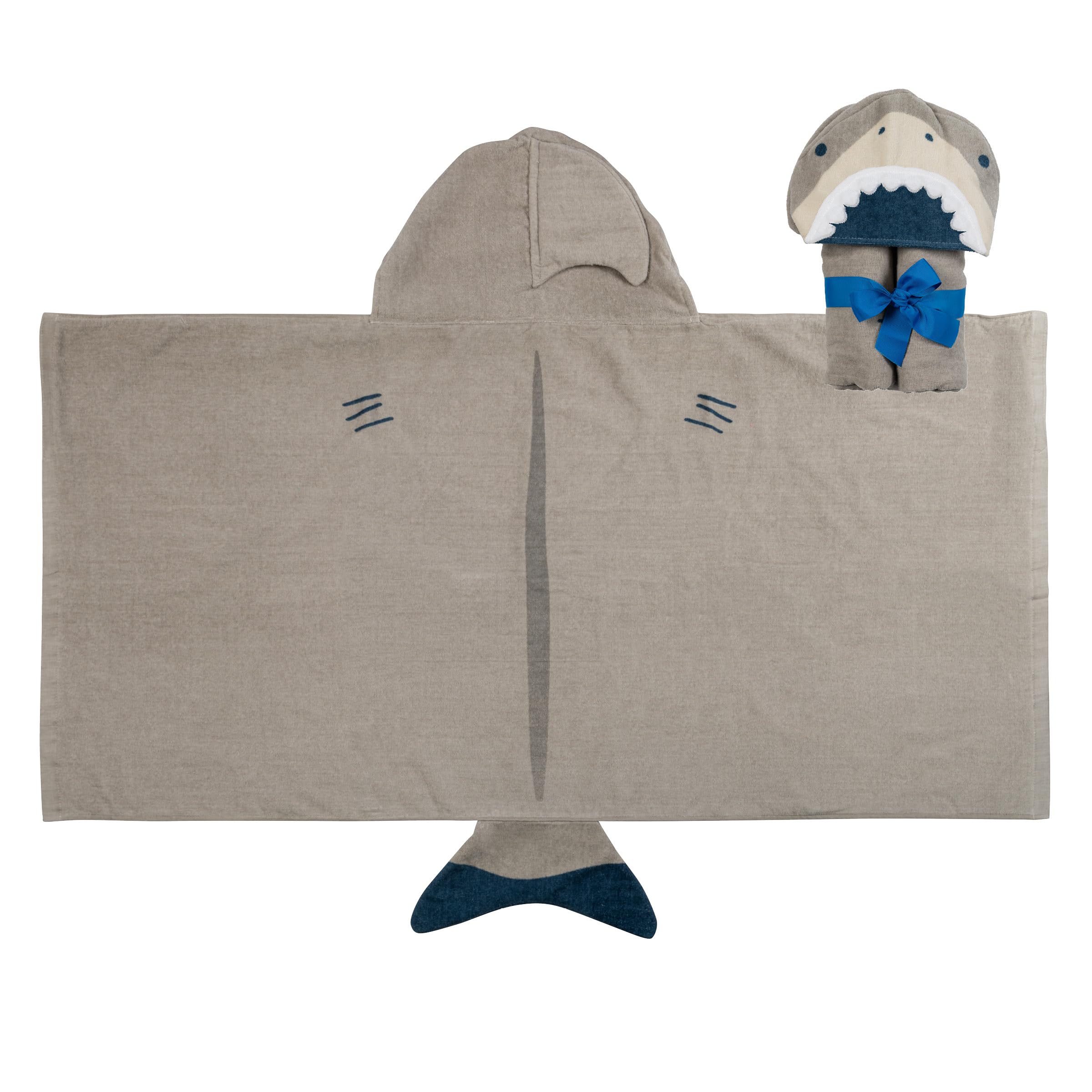 Stephen Joseph, Toalla de Playa con Capucha para niños, Toalla para niñas y niños, Cubierta de Piscina, súper Absorbente, Lindos Personajes, tiburón