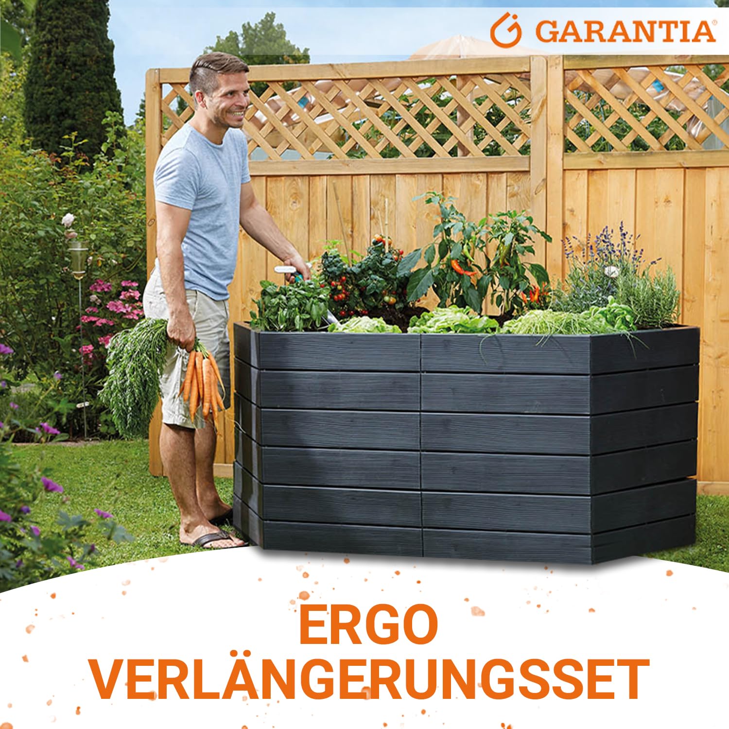 Garantia Ergo Hochbeet-Verlängerungsset Wood 2 Paneele inkl. Verbinder