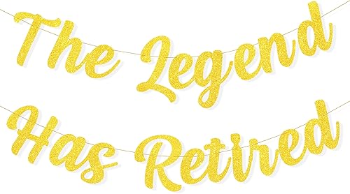 Cartel de The Legend Has Retired para fiestas de jubilación para hombres y mujeres, letrero de feliz jubilación, decoración de pared para el hogar,