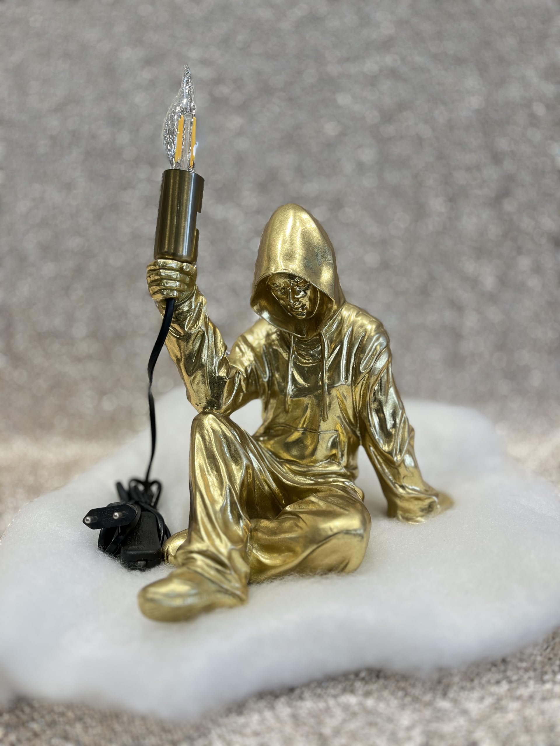 Decorative LED Statue Lamp, Golden Hood LED Statue Lamp