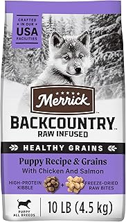 Merrick Backcountry Healthy Grains Premium Dry Puppy Food, Kibble with Freeze Dried Raw Pieces, Chicken - 10.0 lb. Bag