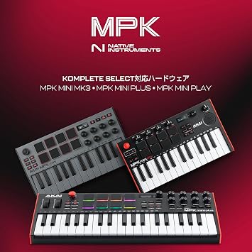 Akai Professional USB MIDI Keyboard Controller 25 keys Velocity-sensitive with 8 backlit drum pads 8 knobs Native Instruments Sound Package included NKS integration Music production software