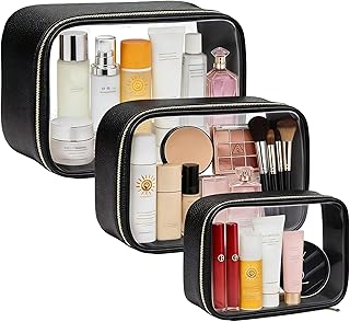 Juego de 3 bolsas de maquillaje transparentes...